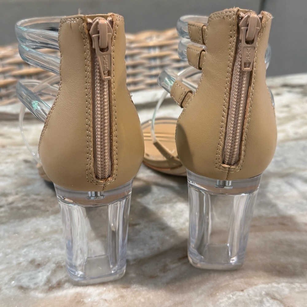 Women’s DELTAN Nicola clear strappy nude sandals- Size 7 - Picture 4 of 8